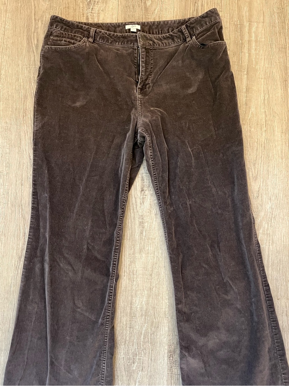 J. Jill Brown Corduroy Flared Pants Stretch 14